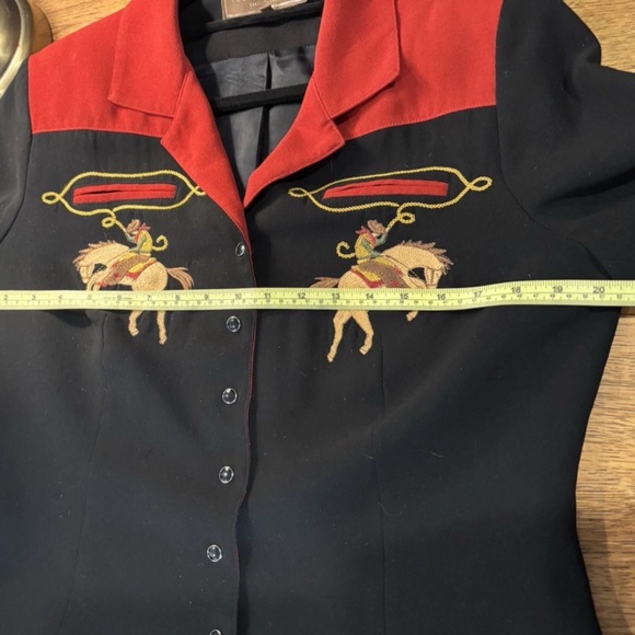 Double D Ranch collectible jacket western rodeo embroidered bucking bronco pony - Picture 4 of 7